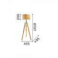 Piantana Industrial-Minimal Klimt Metallo-Legno Marrone 1 Luce E27 137827