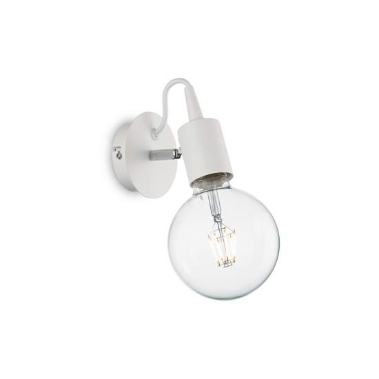 Applique Moderna Edison Metallo Bianco 1 Luce E27 138374