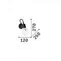 Applique Moderna Edison Metallo Bianco 1 Luce E27 138374