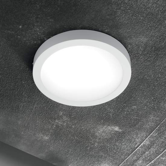 Applique Moderna Round Universal Alluminio-Plastiche Bianco Led 13,5W 3000K D17 138596