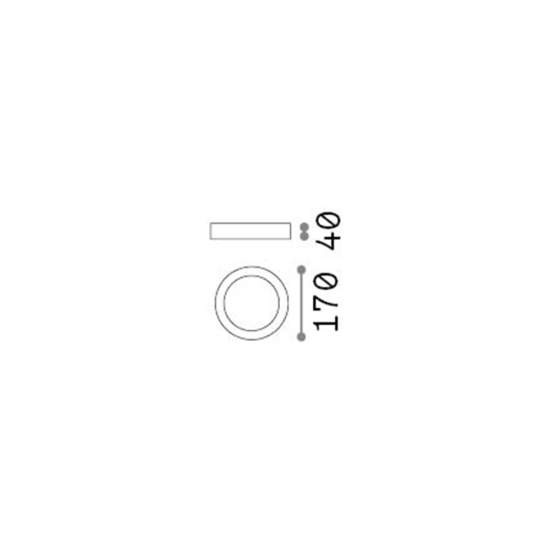 Applique Moderna Round Universal Alluminio-Plastiche Bianco Led 13,5W 3000K D17 138596