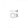 Applique Moderna Round Universal Alluminio-Plastiche Bianco Led 19W 3000K D22 138602