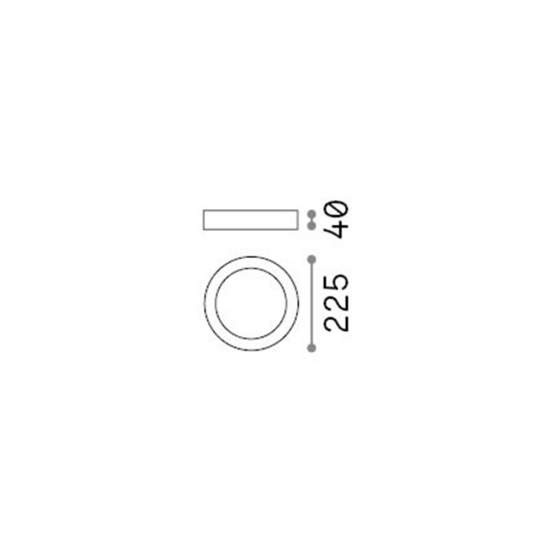 Applique Moderna Round Universal Alluminio-Plastiche Bianco Led 19W 3000K D22 138602