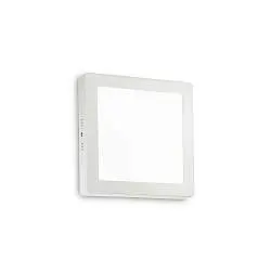 Applique Moderna Square Universal Alluminio-Plastiche Bianco Led 19W 3000K D22