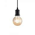 Sospensione Rustica-Country Frida Metallo Nero 1 Luce E27 139425