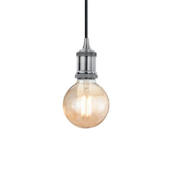 Sospensione Rustica-Country Frida Metallo Cromo 1 Luce E27 139432