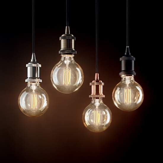 Sospensione Rustica-Country Frida Metallo Cromo 1 Luce E27 139432