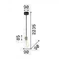 Sospensione Rustica-Country Frida Metallo Cromo 1 Luce E27 139432