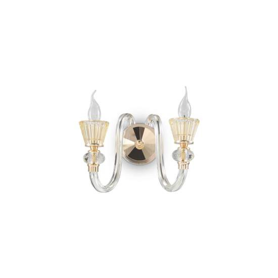Applique Classica Strauss Vetro Oro 2 Luci E14 140599