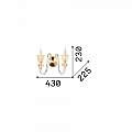 Applique Classica Strauss Vetro Oro 2 Luci E14 140599
