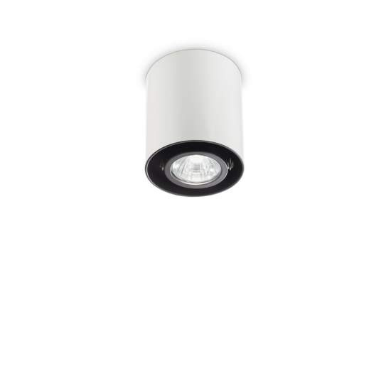 Plafoniera Moderna Mood Round Alluminio Bianco 1 Luce Gu10 7W 3000K D9Cm 140841