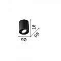 Plafoniera Moderna Mood Round Alluminio Bianco 1 Luce Gu10 7W 3000K D9Cm 140841