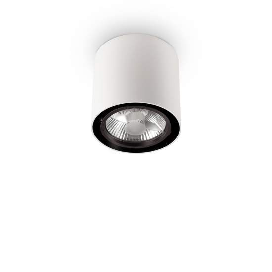 Plafoniera Moderna Mood Round Alluminio Bianco 1 Luce Gu10 10W 3000K D15Cm 140872