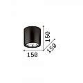 Plafoniera Moderna Mood Round Alluminio Bianco 1 Luce Gu10 10W 3000K D15Cm 140872