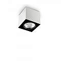 Plafoniera Moderna Mood Square Alluminio Bianco 1 Luce Gu10 7W 3000K D9Cm 140902