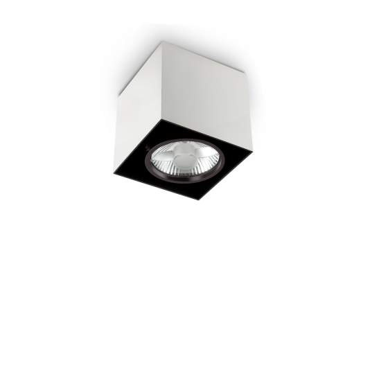 Plafoniera Moderna Mood Square Alluminio Bianco 1 Luce Gu10 7W 3000K D9Cm 140902