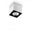 Plafoniera Moderna Mood Square Alluminio Bianco 1 Luce Gu10 7W 3000K D15Cm 140933