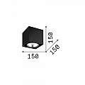 Plafoniera Moderna Mood Square Alluminio Bianco 1 Luce Gu10 7W 3000K D15Cm 140933