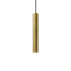 Sospensione Moderna Look Metallo Ottone Brunito 1 Luce 7W 3000K Luce Calda D6Cm