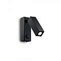 Applique Moderna Square Page Metallo Nero Led 3W 3000K Luce Calda 142241