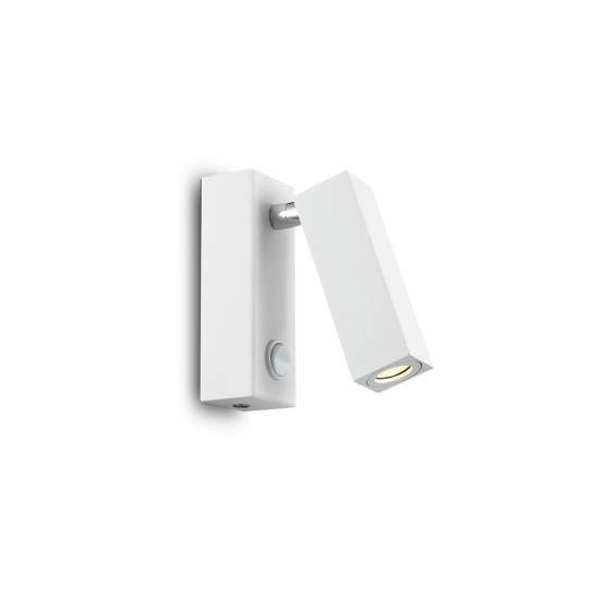 Applique Moderna Square Page Metallo Bianco Led 3W 3000K Luce Calda 142258