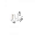 Applique Moderna Square Page Metallo Bianco Led 3W 3000K Luce Calda 142258