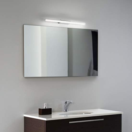 Applique Moderna Riflesso Alluminio Cromo Led 11W 3000K Luce Calda 142272
