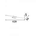 Applique Moderna Riflesso Alluminio Bianco Led 18W 3000K Luce Calda 142289