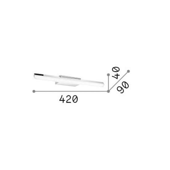 Applique Moderna Riflesso Alluminio Bianco Led 11W 3000K Luce Calda 142296