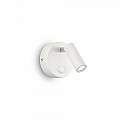 Applique Moderna Round Page Metallo Bianco Led 3W 3000K Luce Calda 142586