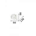 Applique Moderna Round Page Metallo Bianco Led 3W 3000K Luce Calda 142586