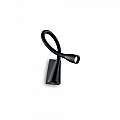 Applique Moderna Goose Metallo Nero Led 3W 3000K Luce Calda 142692
