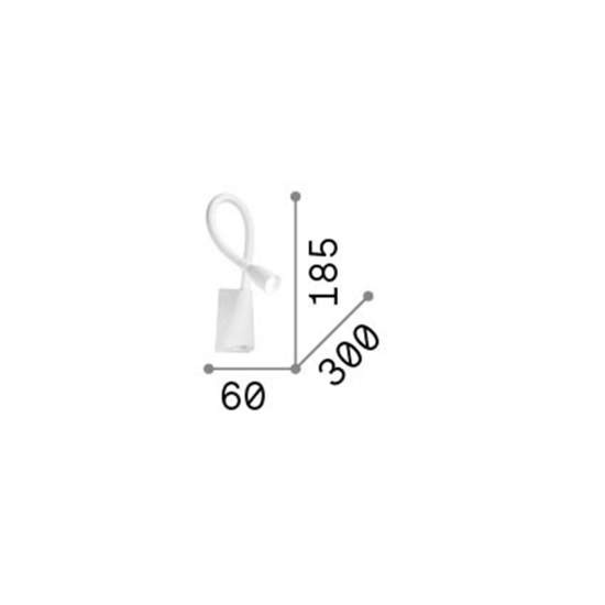 Applique Moderna Goose Metallo Nero Led 3W 3000K Luce Calda 142692