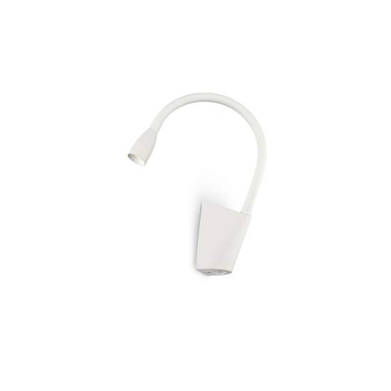 Applique Moderna Goose Metallo Bianco Led 3W 3000K Luce Calda 142708