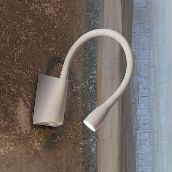 Applique Moderna Goose Metallo Bianco Led 3W 3000K Luce Calda 142708