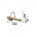 Applique Classica Retro' Metallo Ottone Brunito 2 Luci E14 144917