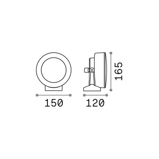 Applique Moderna Litio Materie Plastiche Nero 1 Luce Gx53 145341