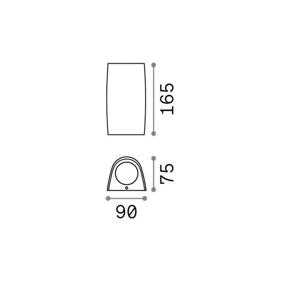Applique Moderna Keope Materie Plastiche Nero 2 Luci Gu10 147819