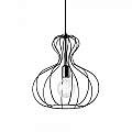 Sospensione Industrial-Minimal Ampolla-1 Metallo Nero 1 Luce E27 148502
