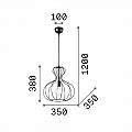 Sospensione Industrial-Minimal Ampolla-1 Metallo Nero 1 Luce E27 148502