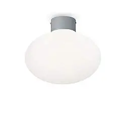 Plafoniera Moderna Clio Alluminio Grigio 1 Luce E27