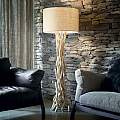 Piantana Industrial-Minimal Driftwood Metallo-Legno Marrone 1 Luce E27 148939
