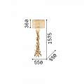 Piantana Industrial-Minimal Driftwood Metallo-Legno Marrone 1 Luce E27 148939
