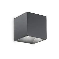 Applique Moderna Rubik Alluminio Antracite Led 8,5W 4000K Luce Naturale