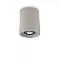Plafoniera Moderna Round Oak Cemento - Gesso Grigio 1 Luce Gu10 150437