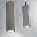 Sospensione Moderna Round Oak Metallo Cemento Grigio 1 Luce 150635