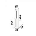 Sospensione Moderna Round Oak Metallo Cemento Grigio 1 Luce 150635