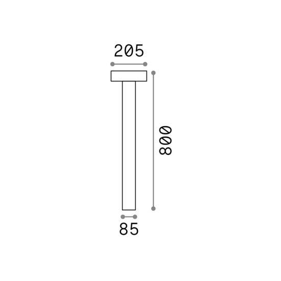 Piantana Moderna Tesla Alluminio Bianco 4 Luci 3W 3000K Luce Calda H80Cm 153179
