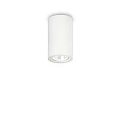 Plafoniera Moderna Round Tower Gesso Bianco 1 Luce Gu10