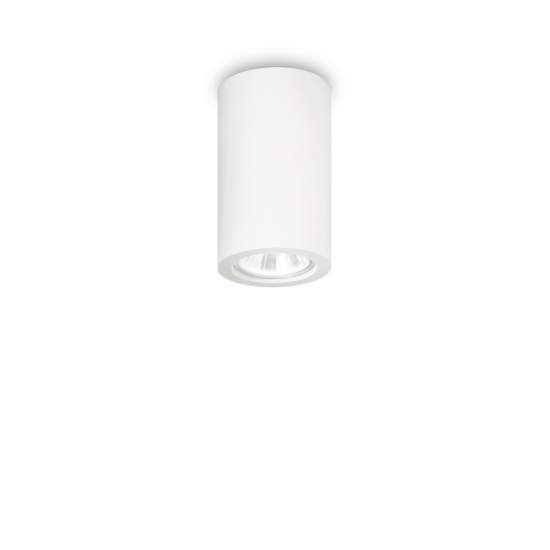 Plafoniera Moderna Round Tower Gesso Bianco 1 Luce Gu10 155869